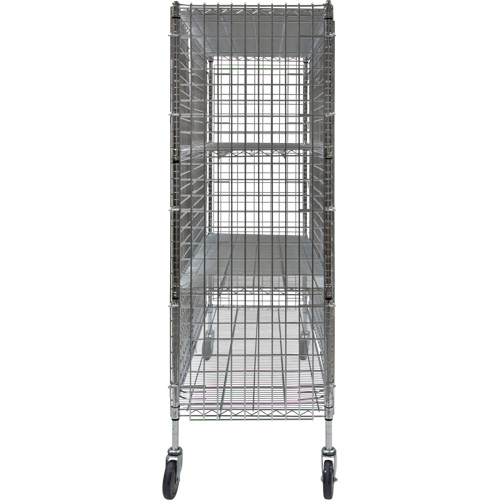 Chariot de s&eacute;curit&eacute;, Chrom&eacute;, 60" x 69" x 24", Capacit&eacute; 500 lb - KLETON 