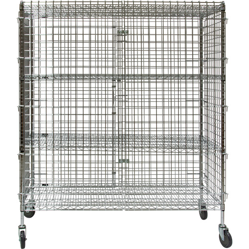 Chariot de s&eacute;curit&eacute;, Chrom&eacute;, 60" x 69" x 24", Capacit&eacute; 500 lb - KLETON 