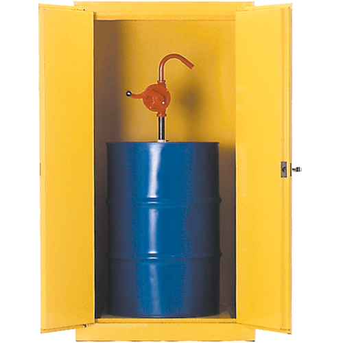 Drum Safety Cabinets, 55 US gal. Cap., Yellow - Herbert Williams HWV55M