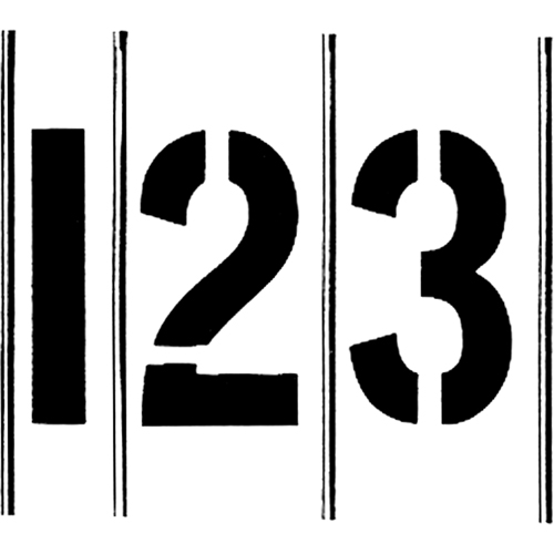 Gothic Brass Letters & Numbers Interlocking Stencils, Pictogram, 1" - C.H. Hanson 10148