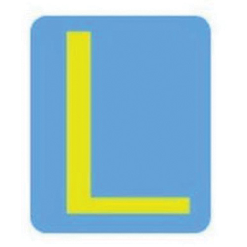 Quick-Align&reg;Individual Gothic Number and Letter Labels, L, 4" H, Yellow - Brady 5150P-L
