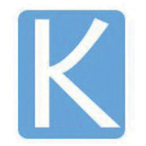 Quick-Align&reg;Individual Gothic Number and Letter Labels, K, 4" H, White - Brady 5170P-K