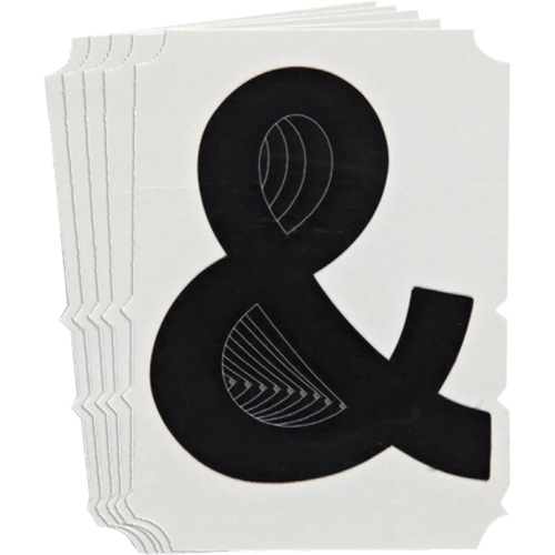 Quick-Align&reg; Individual Gothic Number & Letter Labels, Ampersand (&), 6" H, Black - Brady 5180P-&