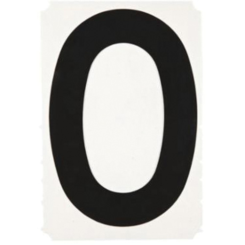 &eacute;tiquettes de lettres et chiffres gothiques individuels Quick-Align, 0, 6" h, Noir - Brady 5180P-0