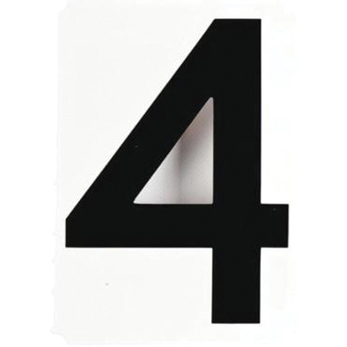 &eacute;tiquettes de lettres et chiffres gothiques individuels Quick-Align, 4, 6" h, Noir - Brady 5180P-4