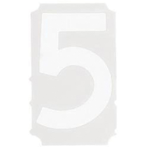 &eacute;tiquettes de lettres et chiffres gothiques individuels Quick-Align, 5, 6" h, Blanc - Brady 5210P-5