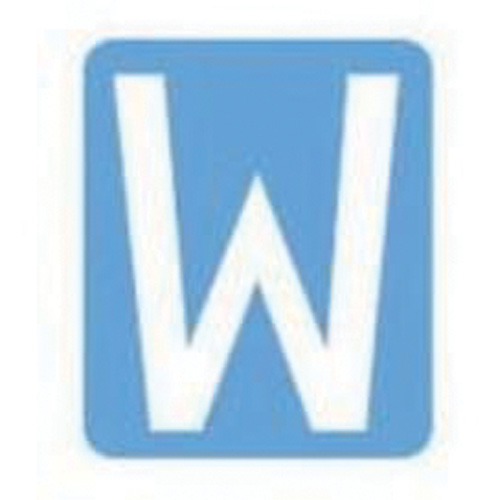 Quick-Align&reg; Individual Gothic Number & Letter Labels, W, 6" H, White - Brady 5210P-W