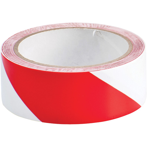 Marking Tape, 1.5" x 54', Vinyl, Red and White - Brady 55295