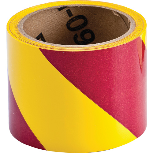 Ruban de marquage, 3" x 54', Vinyle, Magenta et jaune - Brady 55314