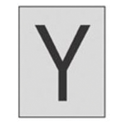 &eacute;tiquettes de lettres & chiffres r&eacute;fl&eacute;chissants individuels, Y, 1" h, Noir sur argent - Brady 5900-Y