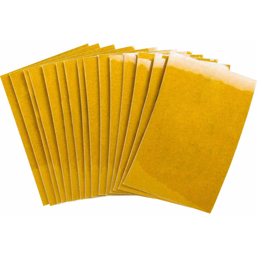 Reflective Individual Number & Letter Labels, Blank, 1" H, Yellow - Brady 5920-BLANK