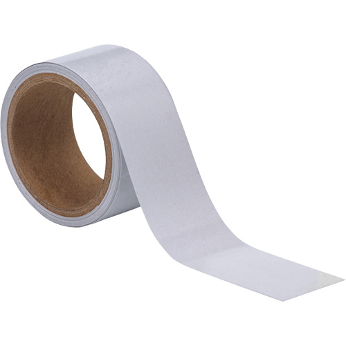 Reflective Marking Tape, 2" x 15', Acrylic, White - Brady 78985