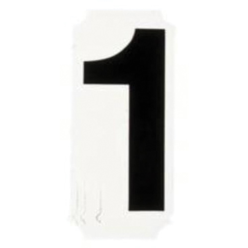 &eacute;tiquettes de lettres et chiffres individuels Quick-Align, 1, 1" h, Noir - Brady 8200P-1