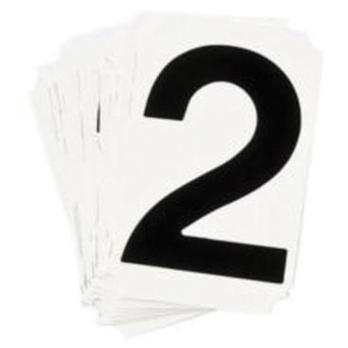 &eacute;tiquettes de lettres et chiffres individuels Quick-Align, 2, 1" h, Noir - Brady 8200P-2