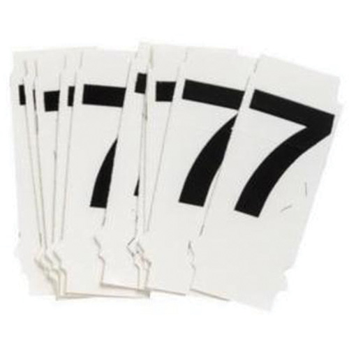Quick-Align&reg; Individual Number and Letter Labels, 7, 1" H, Black - Brady 8200P-7