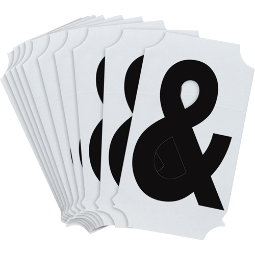 &eacute;tiquettes de lettres et chiffres individuels Quick-Align, Perlu&egrave;te (&), 2" h, Noir - Brady 8210P-&