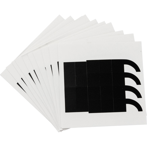 Quick-Align&reg; Individual Number and Letter Labels, Assorted Punctuation, 2" H, Black - Brady 8210P-PUN