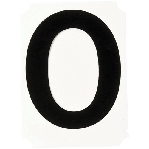 Quick-Align&reg; Individual Number and Letter Labels, 1, 4" H, Black - Brady 8220P-0