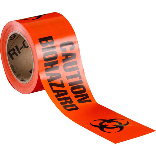 Ruban pour barricade, Anglais, 3" la x 200' lo, 3 mils, Noir/orange - Brady 91447