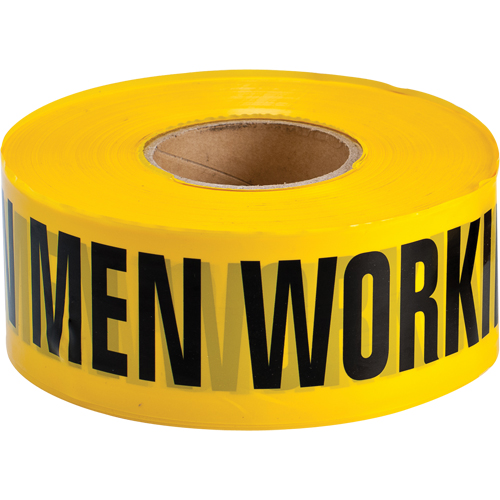 Rubans pour barricades, Anglais, 3" la x 1000' lo, 3,5 mils, Noir sur jaune - Brady 91452