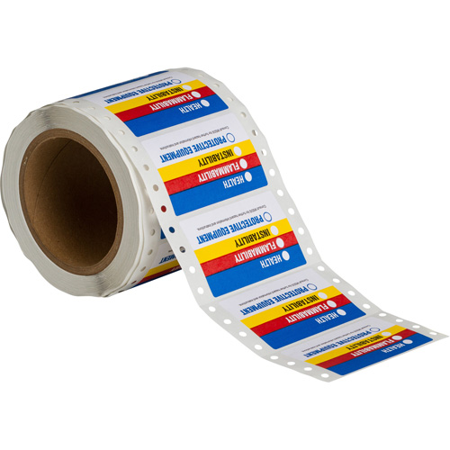 "Protective Equipment" Self-Laminating Labels, Paper, Roll, 3" L x 1-7/8" W - Brady 60321
