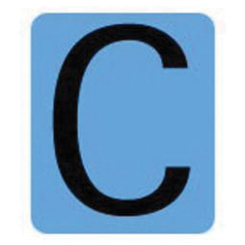 &eacute;tiquettes de lettres et chiffres gothiques individuels condens&eacute;s Quick-Align, C, 2" h, Noir - Brady 6450P-C