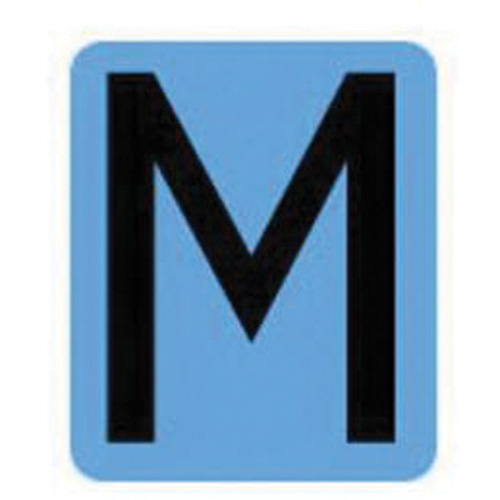 Condensed Quick-Align&reg; Individual Gothic Number & Letter Labels, M, 2" H, Black - Brady 6450P-M