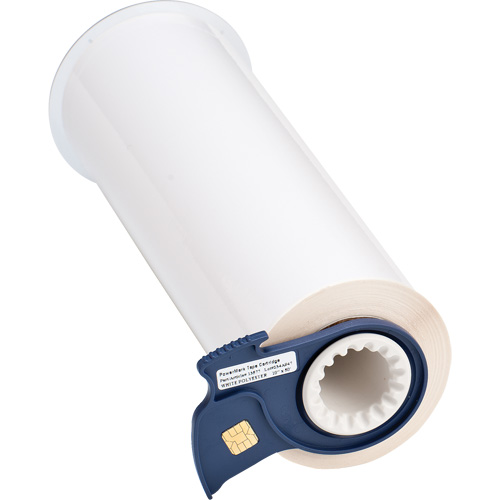 High-Performance Label Printer Tape, Polyester, White, 10" Width - Brady 13577