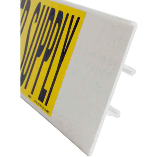 Marqueur de tuyau Heating Water Return, Transporteur en fibre de verre avec agrafes, 4" h x 24" la, Noir sur jaune - Brady 5702-HPHV