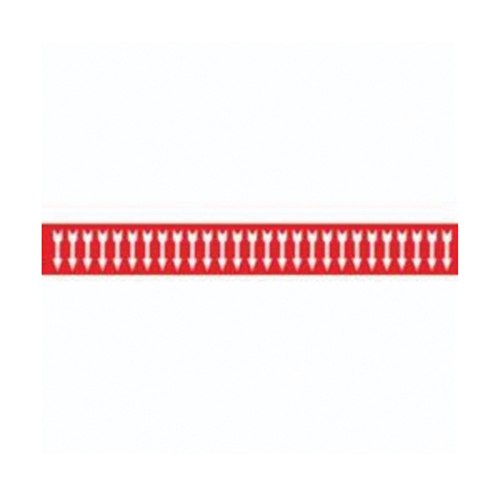 Arrow Semi-Conductor & Chemical Pipe Markers, Self-Adhesive, 1/2" H x 2-1/4" W, White on Red - Brady 91885-PK