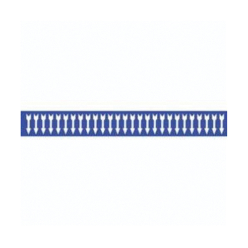 Arrow Semi-Conductor & Chemical Pipe Markers, Self-Adhesive, 1/2" H x 2-1/4" W, White on Blue - Brady 91886-PK