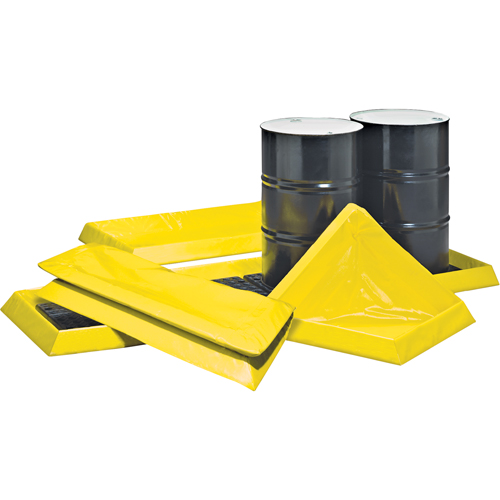 Spillpal Flexible Workstations Without Grates, 7 US gal. Capacity, 2' W x 2' L x 3" H, Foam Wall - Enpac 5750-YE