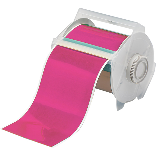 Printer Tape, Vinyl, Pink, 0.5" Width - Brady 113108