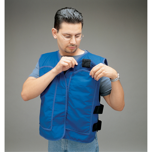 ALLEGRO INDUSTRIES Cooling Vests with Insert Pockets, Large, Royal Blue - Walter Surface Technologies 8413-03