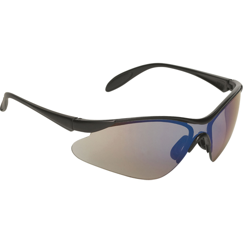 JS410 Safety Glasses, Blue/Mirror Lens, Anti-Fog/Anti-Scratch, Meets/Exceeds CSA Z94.3 - Jazz 7093700BLM