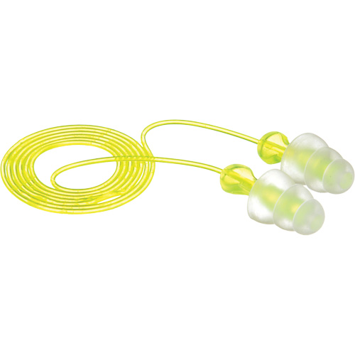 Bouchons d'oreilles r&eacute;utilisables &agrave; trois brides E-A-R, Avec cordon, Vrac - Sac en poly, 26 dB NRR, Taille unique - 3M P3000