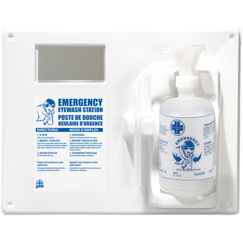 Poste de douche oculaire - Poste simple a/bouteille vide - WASIP LTD. F4558701