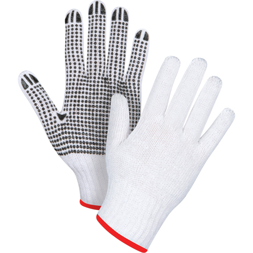 Dotted String Knit Gloves, Poly/Cotton, Single Sided, 7 Gauge, Large - Zenith Safety Products 