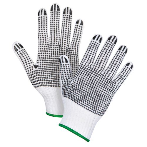 Double-Sided Dotted String Knit Gloves, Poly/Cotton, Double Sided, 7 Gauge, Medium - Zenith Safety Products 