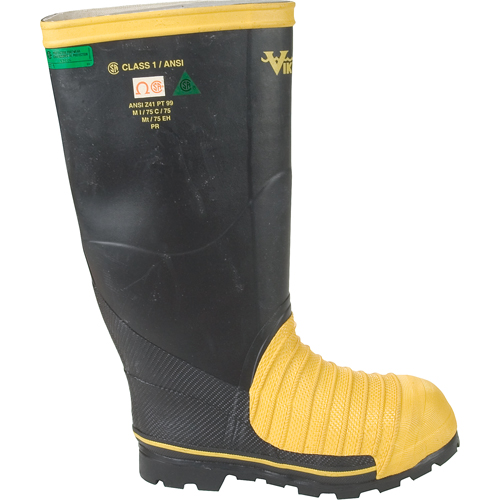 Bottes professionnelles Miner 49ER pour l'exploitation mini&egrave;re, Caoutchouc, Embout Acier, Pointure 8 - Viking Professional VW49T-8