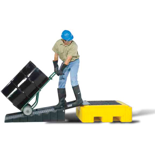 Spill Pallet Plus with Drain, 62 US gal. Spill Capacity, 40" x 40" x 12" - Ultratech 9607