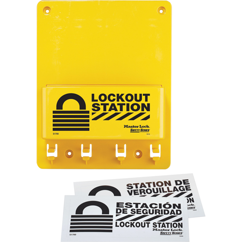 Compact Lockout Station, None Padlocks, 4 Padlock Capacity, Padlocks Not Included - Master Lock S1700