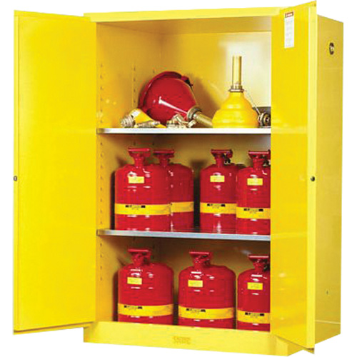 Sure-Grip&reg; Ex Flammable Storage Cabinets, 90 Gal., 2 Door, 43" W x 65" H x 34" D - Justrite 899020
