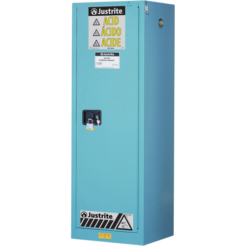 ChemCor&reg; Lined Acid/Corrosive Storage Cabinets, 22 gal., 23.25" x 65" x 18" - Justrite 8922022