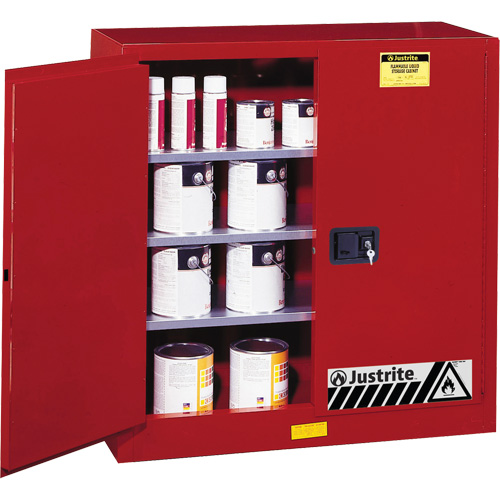 Sure-Grip&reg; EX Combustibles Safety Cabinet for Paint and Ink, 40 gal., 3 Shelves - Justrite 893011