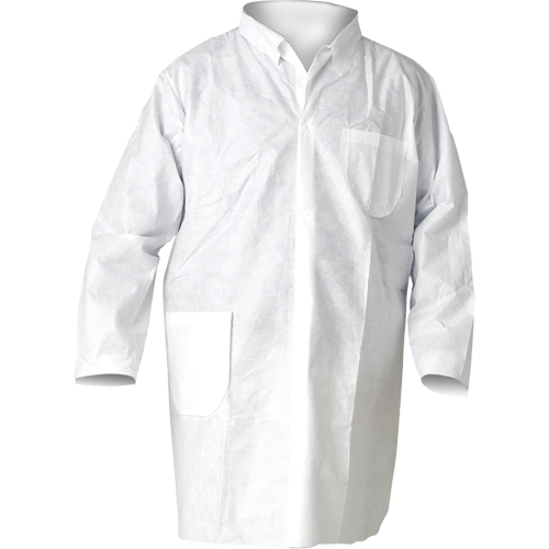 Sarraus de laboratoire KleenGuard A20, SMS, Blanc, Moyen - Ansell 10019