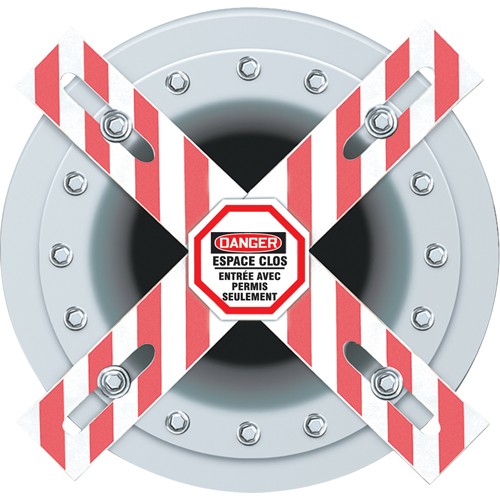 Barri&egrave;re Danger Man-Way Cross - Accuform NMC FRCXB631
