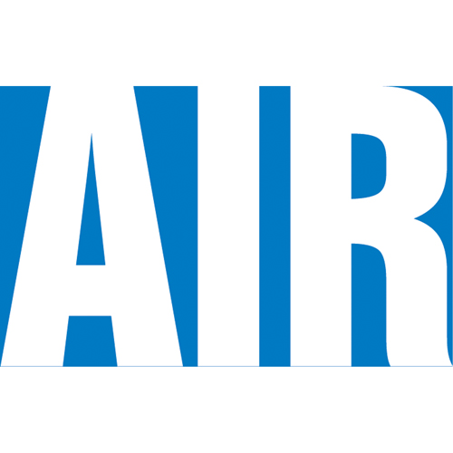 Marqueurs de tuyau "Air", Autocollant, 4" h x 24" la, Blanc/bleu - Accuform NMC RPK123SSH