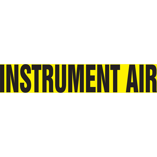 Marqueur de tuyau "Instrument Air", Autocollant, 1" h x 8" la, Noir sur jaune - Accuform NMC RPK469SSA