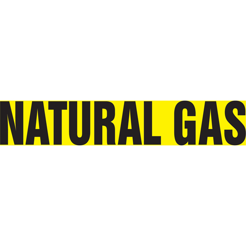 Marqueur de tuyau "Natural Gas", Autocollant, 1" h x 8" la, Noir sur jaune - Accuform NMC RPK523SSA
